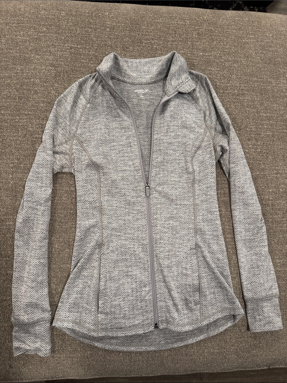 Old Navy Light Gray Full-Zip Utility Jacket